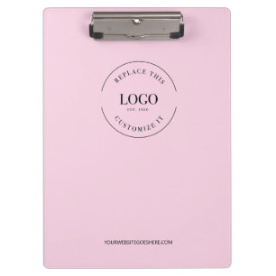 Einfaches Rosa Minimalistisches Benutzerdefinierte Klemmbrett
