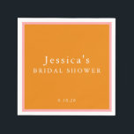 Einfaches rosa Orange Vintages Brautparty Serviette<br><div class="desc">Einfache geometrische Rosa Orange Vintage Typografie Brautparty Napkins</div>