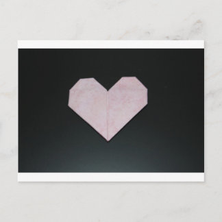 einfaches rosa Origami Postkarte