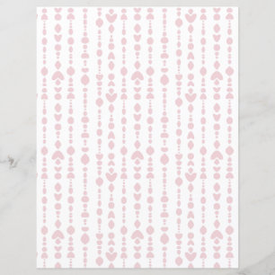 Einfaches rosa Perlenvorhang Weißes Scrapbook Papi