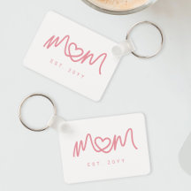 Einfaches rosa Skript Herz Süße neue Mutter etabli