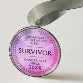 Einfaches rosa Überlebenden-Bewusstseins-Fundraisi Ornament Aus Metall