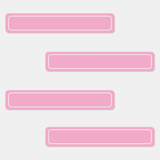 Einfaches rosa und weißes Leerzeichen Etiketten (Gruppe)