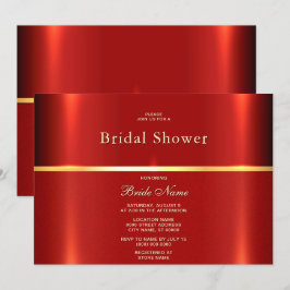 Einfaches Rotes Brautparty Einladung