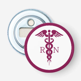 Einfaches rotes Caduceus Krankenzeichen Flaschenöffner