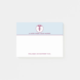 Einfaches rotes Caduceus Krankenzeichen Post-it Klebezettel