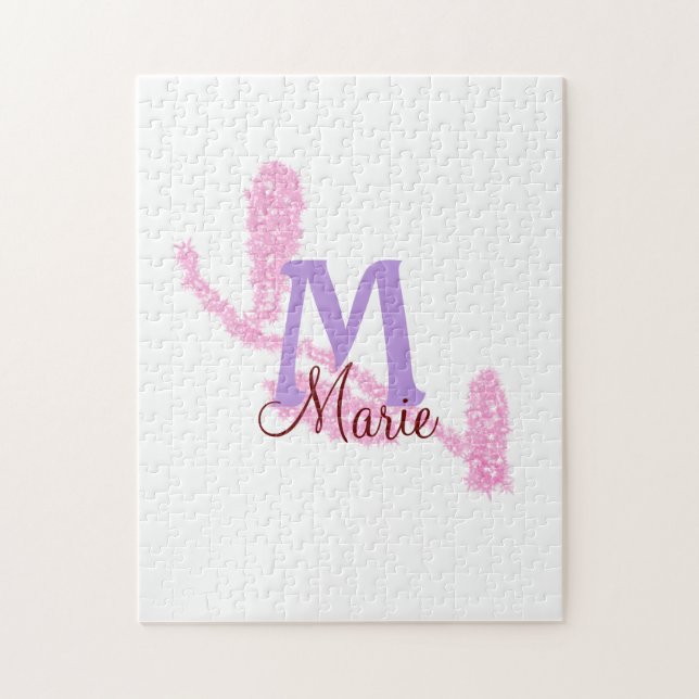 Einfaches rotes Glitter-Monogramm, fügen Sie Ihren (Vertikal)