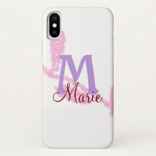 Einfaches rotes Glitter-Monogramm, fügen Sie Ihren Case-Mate iPhone Hülle
