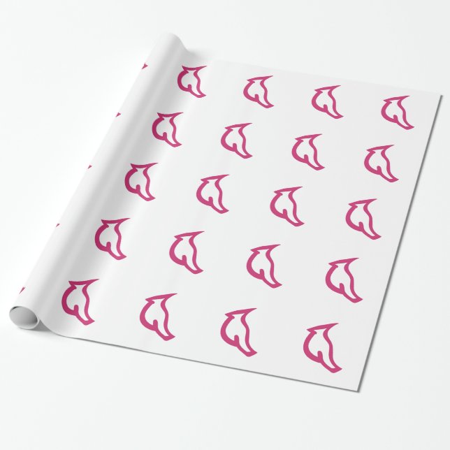 Einfaches rotes Vogel-Packpapier Geschenkpapier (Ungerollt)