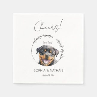 Einfaches Rottweiler Welpe Dog Wedding Cocktail Serviette