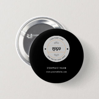 Einfaches rundes Geschäftslogo & Text Unternehmen Button