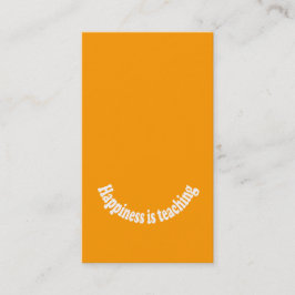 Einfaches rundes Glück unterrichtet Typografie Visitenkarte