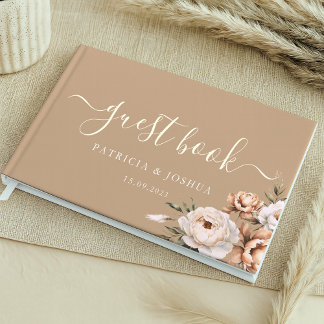 Einfaches Rustikales Boho Hochzeitsgästebuch Gästebuch