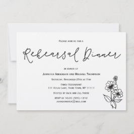 Einfaches rustikales botanisches einladung