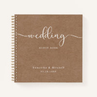 Einfaches rustikales Gästebuch