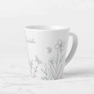Einfaches Salbeigrün Botanisch  Milchtasse