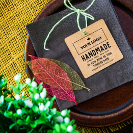 Einfaches sauberes Vintage-Look Handmade Ihr Logo Gummistempel
