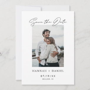 Einfaches Save the Date-Hochzeitsvorlage für ein F Date