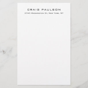 Einfaches, schlichtes, minimalistisches, elegantes briefpapier