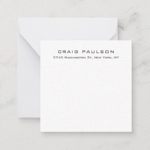 Einfaches Schlichtes Minimalistisches elegantes kl Mitteilungskarte