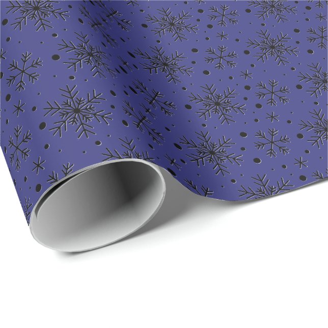 Einfaches Schneeflockenmuster Geschenkpapier (Rolleneckpunkt)