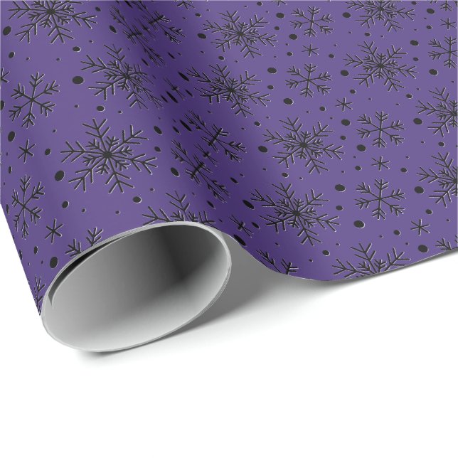 Einfaches Schneeflockenmuster Geschenkpapier (Rolleneckpunkt)
