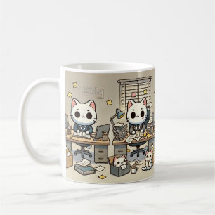 Einfaches Schnurrhaar-Bürochaos-Tasse Kaffeetasse