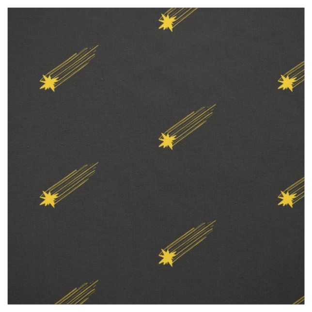 Einfaches Schwarz-Gelb-Drehsternmuster Stoff (Muster)