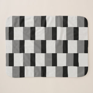 Einfaches Schwarz-Grau-Muster Sherpadecke