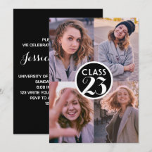 Einfaches Schwarz Modernes Minimal Abschluss Foto 