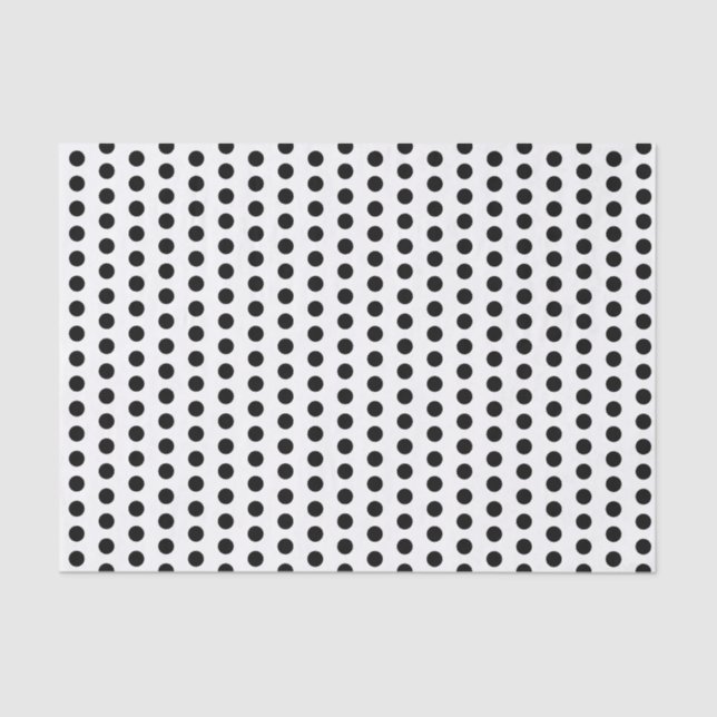 Einfaches Schwarz-Polka-Dotpapier Seidenpapier (Vorderseite)