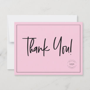 Einfaches Schwarz Rosa Firmenlogo Sozial Danke