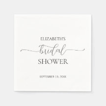 Einfaches Schwarz-Weiß-Brautparty mit minimalem Sk