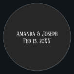 Einfaches Schwarz-Weiß-Design - Circle Sticker<br><div class="desc">Mid Mod Design - Quadrat-Aufkleber</div>