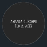 Einfaches Schwarz-Weiß-Design - Circle Sticker<br><div class="desc">Mid Mod Design - Quadrat-Aufkleber</div>