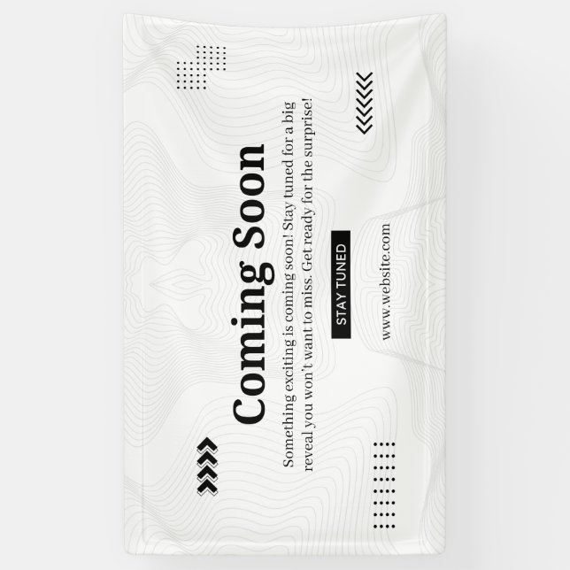 Einfaches Schwarz-Weiß-Elegantes-Bevorstehendes-Ev Banner (Vertikal)