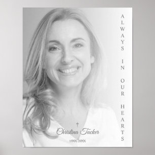 Einfaches Schwarz-Weiß-Foto, um sich an die Liebst Poster