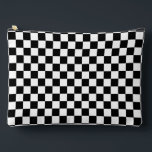 Einfaches Schwarz-Weiß-Prüfmuster Zubehörtasche<br><div class="desc">Die Vorderseite und die Rückseite haben ein schwarz-weißes kariertes Muster.</div>