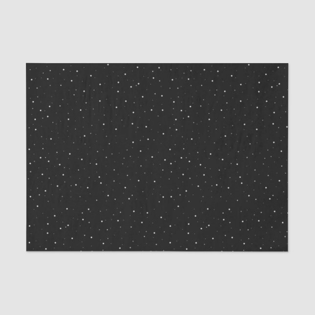 Einfaches Schwarz-Weiß-Schneeflocken-Muster Seidenpapier (Vorderseite)