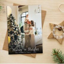 Einfaches Schwarz-Weiß-Schrift-Weihnachtsgeschenk-