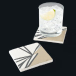 Einfaches Schwarz-weißes Gold Abstrakt Stone Steinuntersetzer<br><div class="desc">Schützen Sie Ihre Oberflächen stilvoll mit diesem einfachen Schwarz-weißen Gold Abstrakt Stone Untersetzer. Das zeitgenössische und abstrakte Design besticht durch einen weißen und goldenen Hintergrund mit einem schwarzen abstrakten Design in der Mitte. Der Untersetzer ist aus einem langlebigen Steinmaterial und hat eine Korkunterlage, um das Ausrutschen zu verhindern und Ihre...</div>