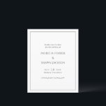 Einfaches Schwarz-weißes Hochzeitbudget<br><div class="desc">Elegantes Hochzeitsdesign Save the Date mit klassischem Design,  klassischen Serif-Schriftart und einem Rahmen rund um Ihre Veranstaltungsdetails.</div>