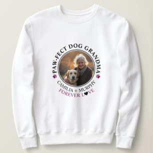 Einfaches Schwarzer Text Funny Dog Oma Foto Sweatshirt