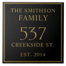 Einfaches Schwarzes Datum etablierte Adresse House