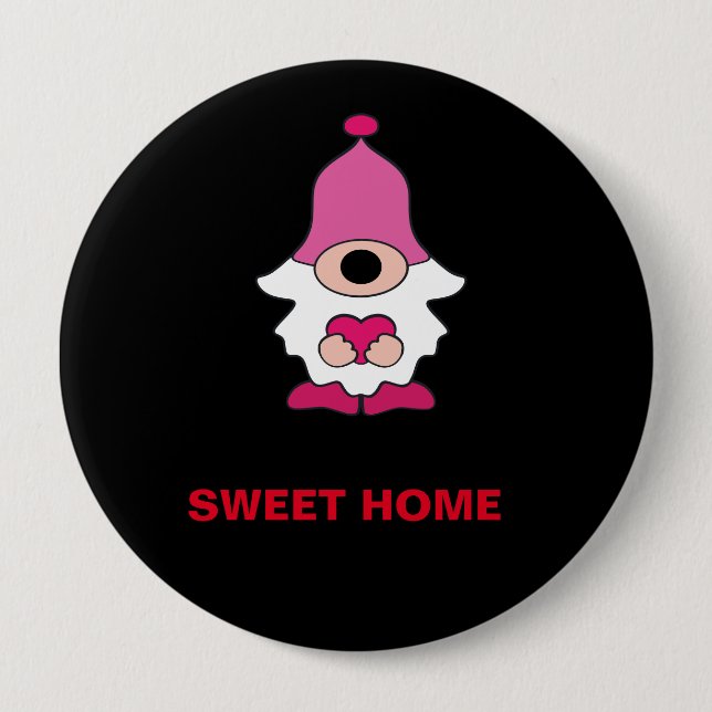 EINFACHES SCHWARZES GENOM SÜßES ZUHAUSE MAGNET BUTTON (Vorderseite)