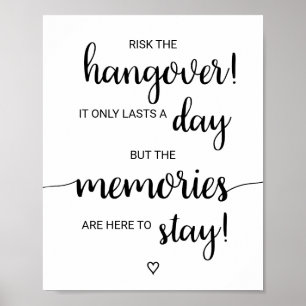 Einfaches schwarzes Kalligrafie-Hangover- und Erin Poster