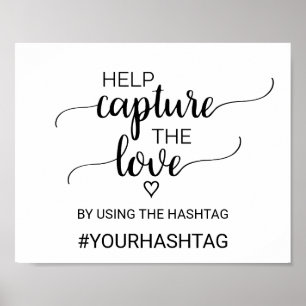 Einfaches schwarzes Kalligrafie-Schild "Capture Th Poster