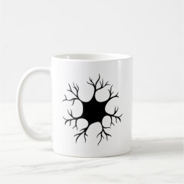 Einfaches Schwarzes Neurondesign Kaffeetasse