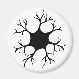 Einfaches Schwarzes Neurondesign Magnet