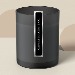 Einfaches schwarzes Silberstreifen-Schutzschild fü Etiketten